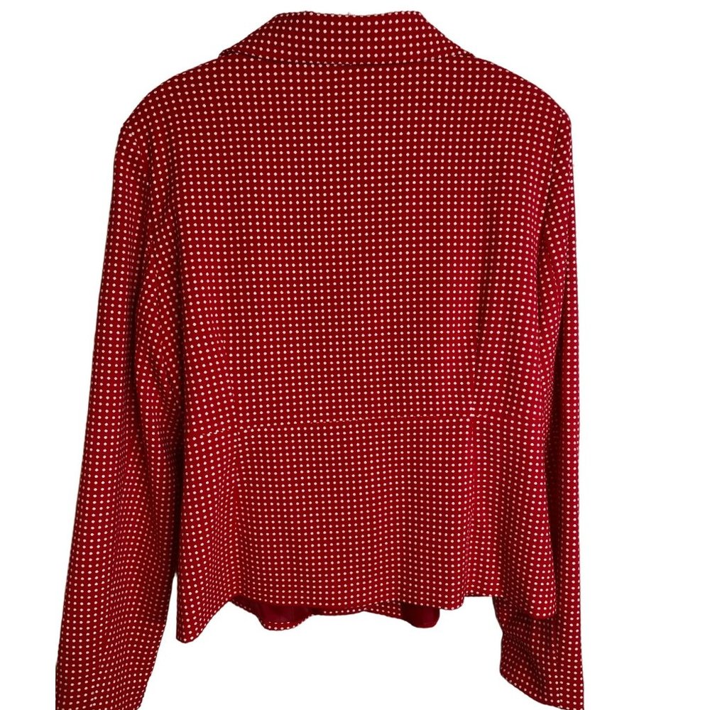 Courtenay Red White Polka Dot Vintage Blazer Jacket Women’s 16 Retro 90s Y2K - Picture 2 of 6